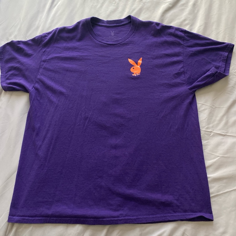 PLAYBOY Purple Tee with Orange Logo